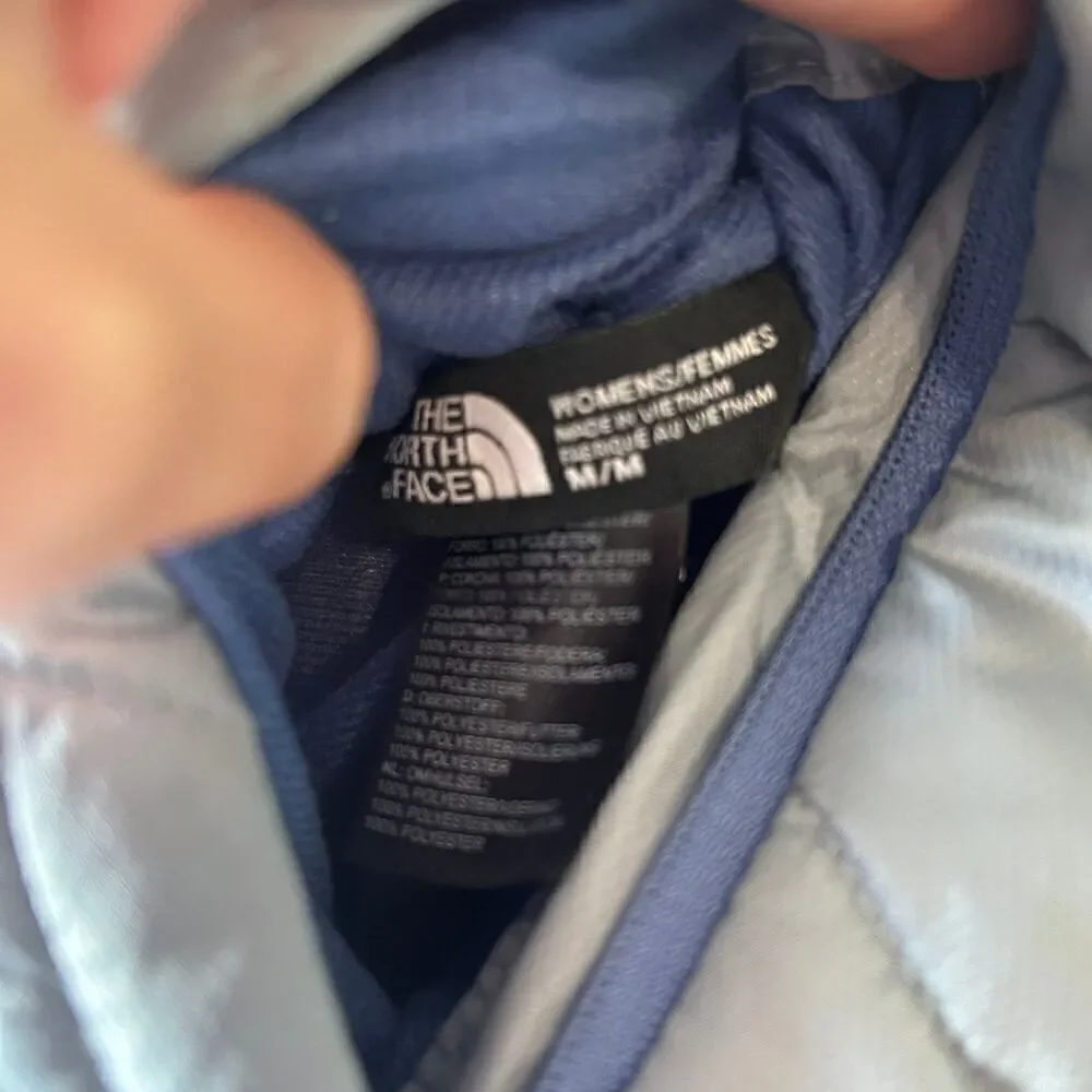 The North Face blue gray mossbud swirl reversible jacket top women’s M